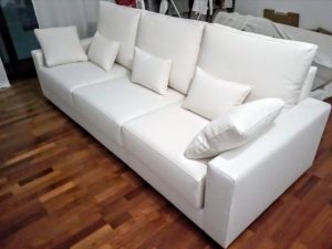 sofá blanco promoción
