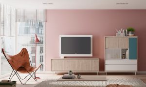 mueble salón con tv