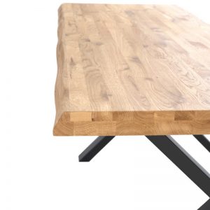 taula fusta i ferro negre