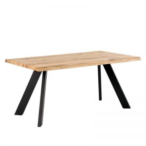 mesa madera y hierro