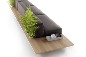 sofà amb fusta tarima